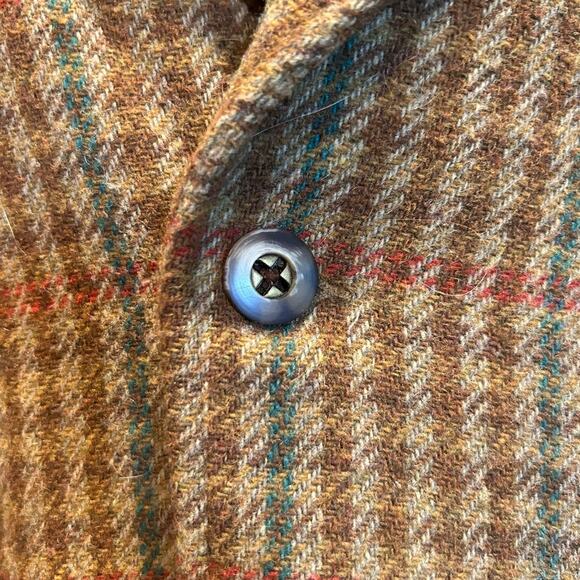 Vintage LizWear Brown Plaid Blazer Womens Sz 8 Wool Blend Academia Old Money - Picture 10 of 16